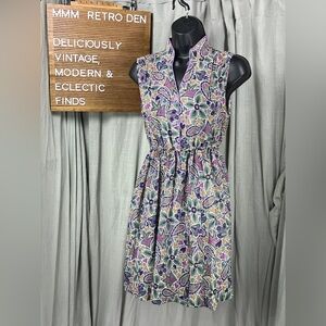 Vintage Ark Reworks Upcycled Floral Sleeveless Mini Dress